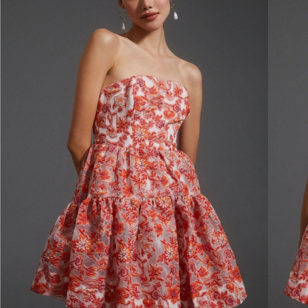 Maeve Floral Strapless Dress